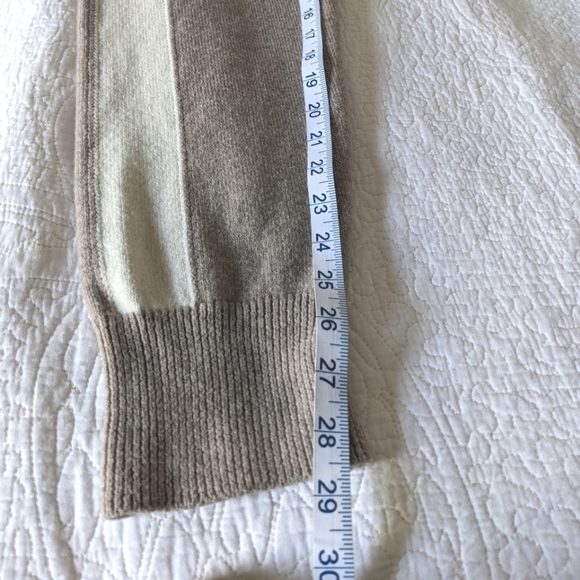 𝅺lulu's Beige Sweater Knit Joggers XS Track Stripe Loungewear Neutral - Picture 8 of 11